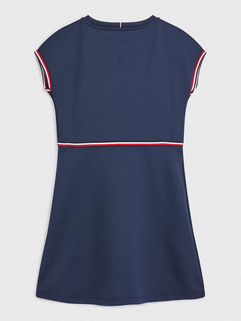 Lány Tommy Hilfiger Tommy Stripe Dresses b6F50g422N | HU 1770GSO